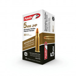 Aguila 5mm Rim Mag Ammunition 1B222406 30 Grain Jacketed Hollow Point 50 Rounds