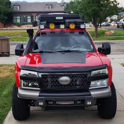 Chevrolet Colorado (2004-2014) Lensun 90W Hood Flexible Solar Panel Complete Kit