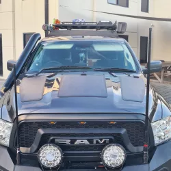 Ram 1500 4th Gen (2009-2018) Lensun 130W Hood Flexible Solar Panel Complete Kit