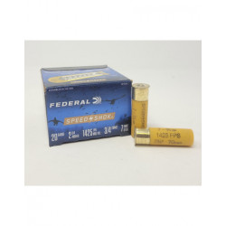 Federal 20 Gauge Ammunition Speed-Shok WF2087 2-3/4" 3/4oz #7 Steel Shot 1425fps 25 Rounds