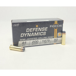 Fiocchi 44 Remington Magnum Ammunition FI44B 200 Grain Semi-Jacketed Hollow Point 50 rounds