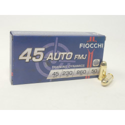 Fiocchi 45 Auto Ammunition FI45A 230 Grain Full Metal Jacket 50 rounds