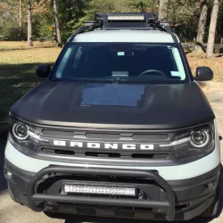 Ford Bronco Sport(2021-Present) Lensun 65W Hood Flexible Solar Panel Complete Kit