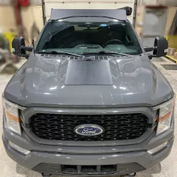 Ford F-150 4th Gen (2021-Present) Lensun 70W Hood Flexible Solar Panel Complete Kit