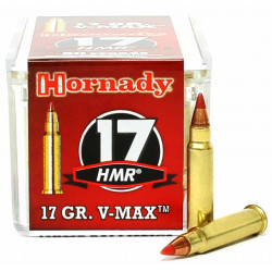 Hornady 17 HMR Ammunition H83170 17 Grain V-MAX 50 Rounds