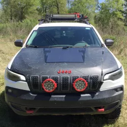 Jeep Cherokee KL (2014-2022) Lensun 75W Hood Flexible Solar Panel Complete Kit