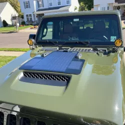Jeep Gladiator JT Mojave, Wrangler Rubicon 392 Lensun 45W Hood Solar Panel Complete Kit