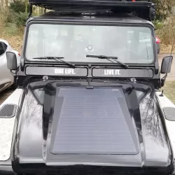 Land Rover Defender 110/90 (1984-2006) Lensun 75W Bonnet Flexible Solar Panel Complete Kit
