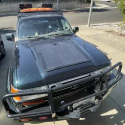 Toyota Land Cruiser 80Series J80 Lensun 90W 12V Hood/Bonnet Solar Panel Complete Kit Toyota Land Cruiser 80Series J80 Lensun 90W 12V Hood/Bonnet Solar Panel Complete Kit